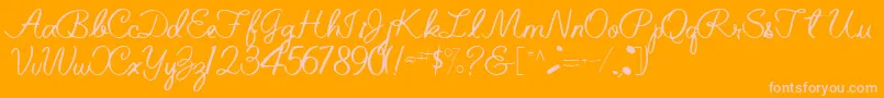 fuente BelindaRegularTtnorm – Fuentes Rosadas Sobre Fondo Naranja