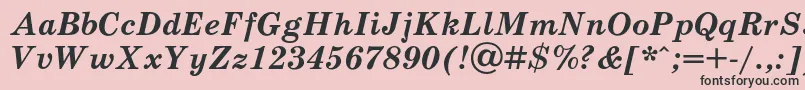 SchoolbookcBolditalic Font – Black Fonts on Pink Background