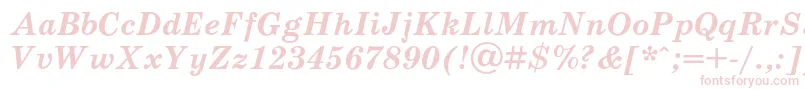 フォントSchoolbookcBolditalic – ピンクのフォント