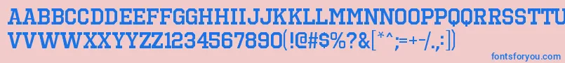 OctinsportssbRegular Font – Blue Fonts on Pink Background