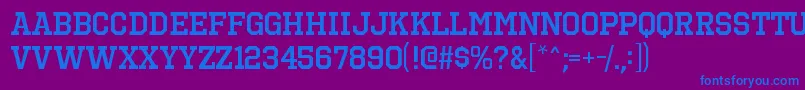 OctinsportssbRegular Font – Blue Fonts on Purple Background