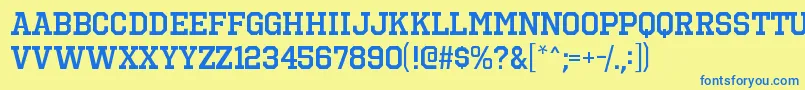 OctinsportssbRegular Font – Blue Fonts on Yellow Background