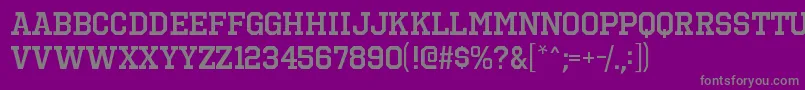 フォントOctinsportssbRegular – 紫の背景に灰色の文字