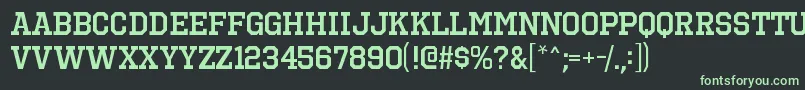 フォントOctinsportssbRegular – 黒い背景に緑の文字