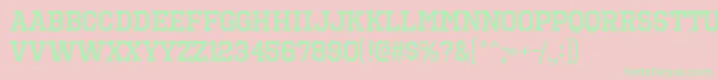 OctinsportssbRegular Font – Green Fonts on Pink Background