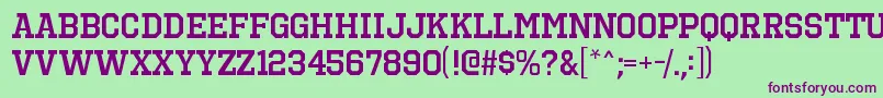 OctinsportssbRegular Font – Purple Fonts on Green Background