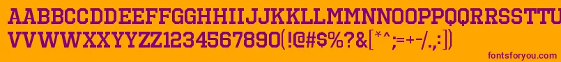 OctinsportssbRegular Font – Purple Fonts on Orange Background