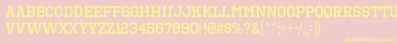 OctinsportssbRegular Font – Yellow Fonts on Pink Background