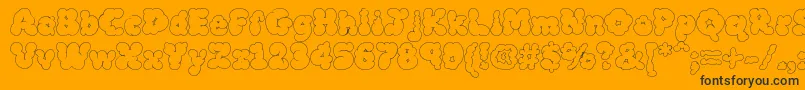 Czcionka Mcklw – czarne czcionki na pomarańczowym tle