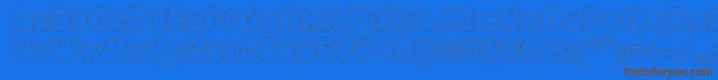 Mcklw Font – Brown Fonts on Blue Background