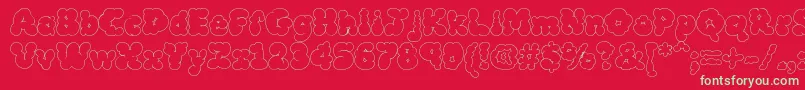 Mcklw Font – Green Fonts on Red Background