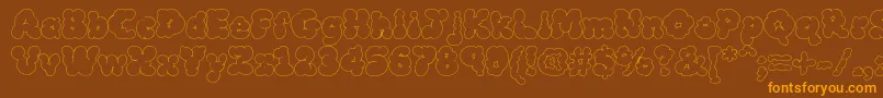 Mcklw Font – Orange Fonts on Brown Background