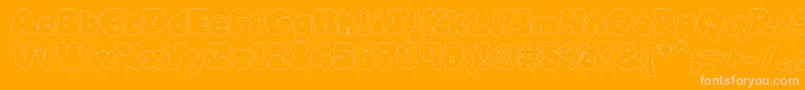 Mcklw Font – Pink Fonts on Orange Background