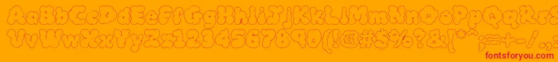 More about Mcklw Font Mcklw Font – Red Fonts on Orange Background