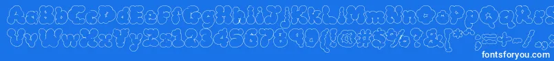 Mcklw Font – White Fonts on Blue Background