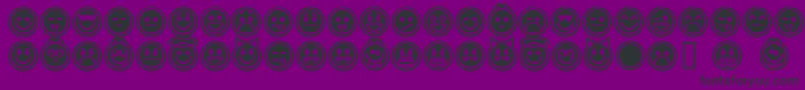 Шрифт EmoticonsOutline – чёрные шрифты на фиолетовом фоне