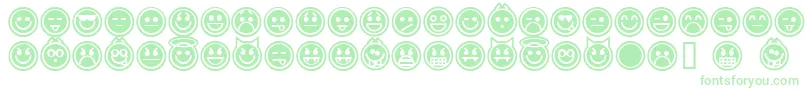 EmoticonsOutline-fontti – vihreät fontit