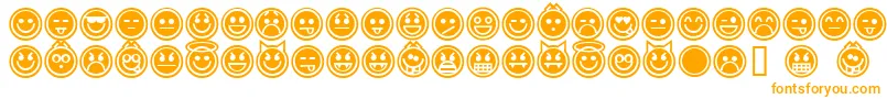 Czcionka EmoticonsOutline – pomarańczowe czcionki