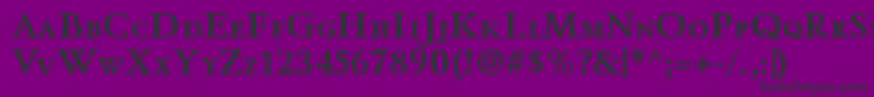 Fonte WinthorpescBold – fontes pretas em um fundo violeta