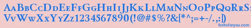 WinthorpescBold Font – Blue Fonts on Pink Background