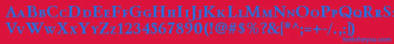 WinthorpescBold Font – Blue Fonts on Red Background