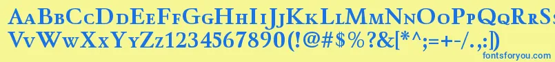 WinthorpescBold Font – Blue Fonts on Yellow Background