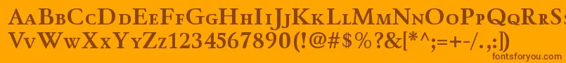 Шрифт WinthorpescBold – коричневые шрифты на оранжевом фоне