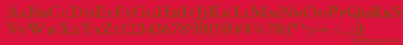 WinthorpescBold Font – Brown Fonts on Red Background