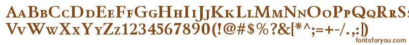 Шрифт WinthorpescBold – коричневые шрифты на белом фоне