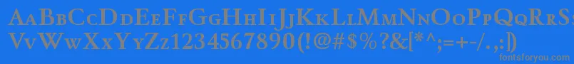 Шрифт WinthorpescBold – серые шрифты на синем фоне
