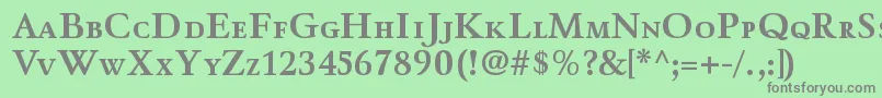 フォントWinthorpescBold – 緑の背景に灰色の文字