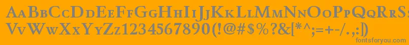 WinthorpescBold Font – Gray Fonts on Orange Background