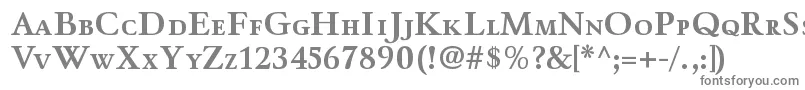 フォントWinthorpescBold – 白い背景に灰色の文字