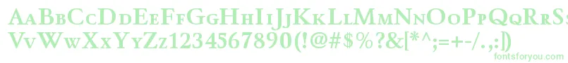 WinthorpescBold-fontti – vihreät fontit valkoisella taustalla