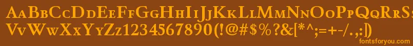 Шрифт WinthorpescBold – оранжевые шрифты на коричневом фоне