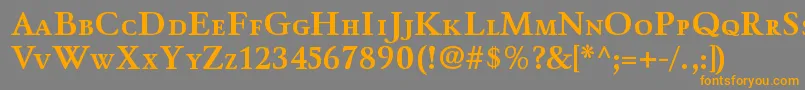 WinthorpescBold-fontti – oranssit fontit harmaalla taustalla