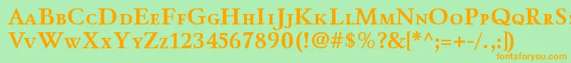 Шрифт WinthorpescBold – оранжевые шрифты на зелёном фоне