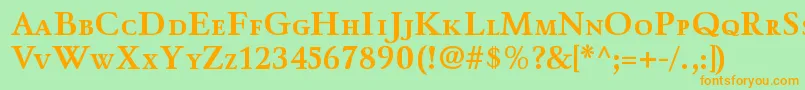 WinthorpescBold Font – Orange Fonts on Green Background