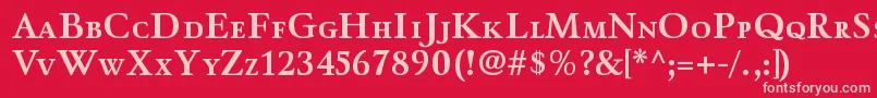 Шрифт WinthorpescBold – розовые шрифты на красном фоне