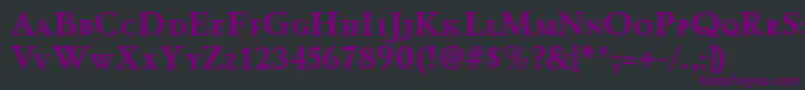 Шрифт WinthorpescBold – фиолетовые шрифты на чёрном фоне