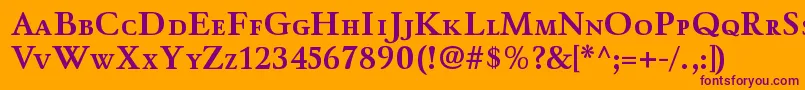 WinthorpescBold Font – Purple Fonts on Orange Background