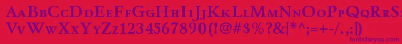 WinthorpescBold-Schriftart – Violette Schriften auf rotem Hintergrund