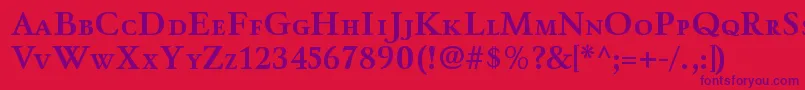 WinthorpescBold Font – Purple Fonts on Red Background