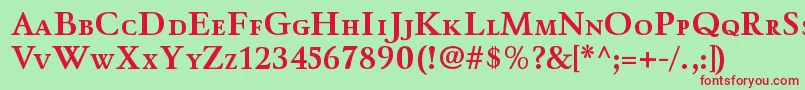 Шрифт WinthorpescBold – красные шрифты на зелёном фоне