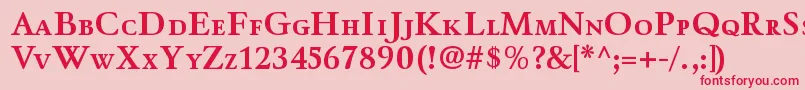 WinthorpescBold-Schriftart – Rote Schriften auf rosa Hintergrund