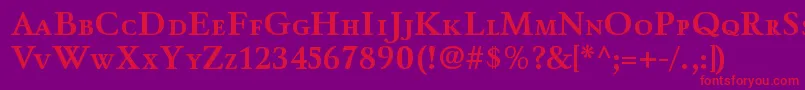 WinthorpescBold Font – Red Fonts on Purple Background