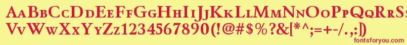 WinthorpescBold Font – Red Fonts on Yellow Background