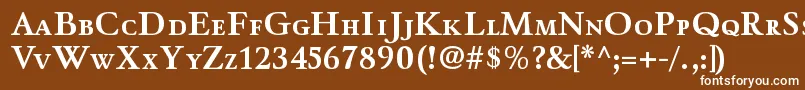 フォントWinthorpescBold – 茶色の背景に白い文字
