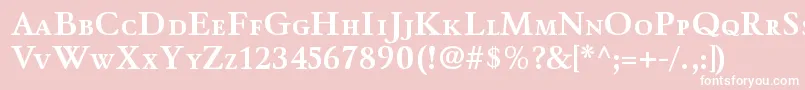 WinthorpescBold-fontti – valkoiset fontit vaaleanpunaisella taustalla