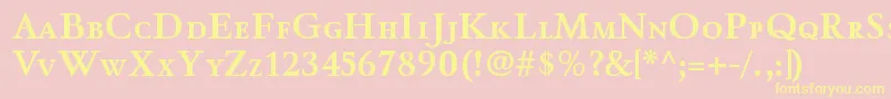 WinthorpescBold Font – Yellow Fonts on Pink Background